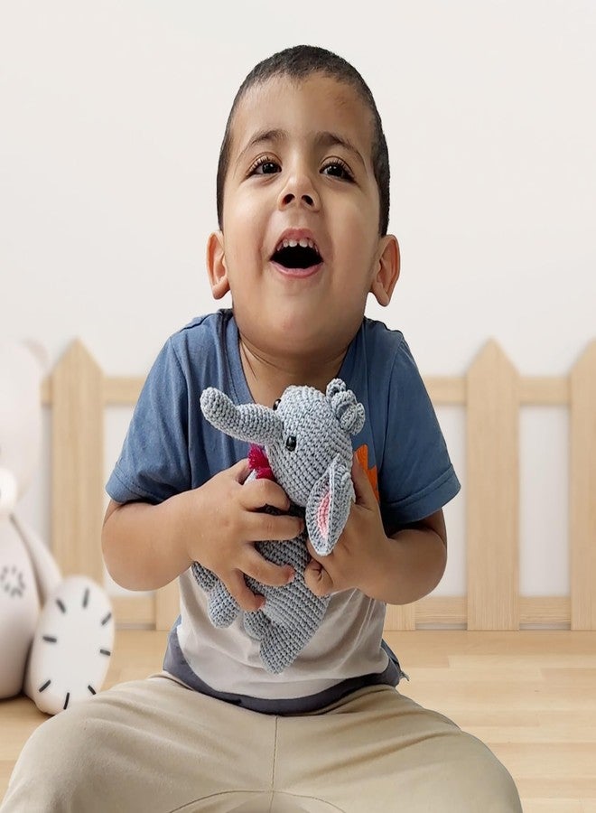 Kind Strings Handmade Crochet Elephant Soft Toy - Plush Stuffed Animal for Babies & Kids - Montessori Gift for Baby Girl or Boy - Safe, Cute & Adorable Nursery Decor - Image 3